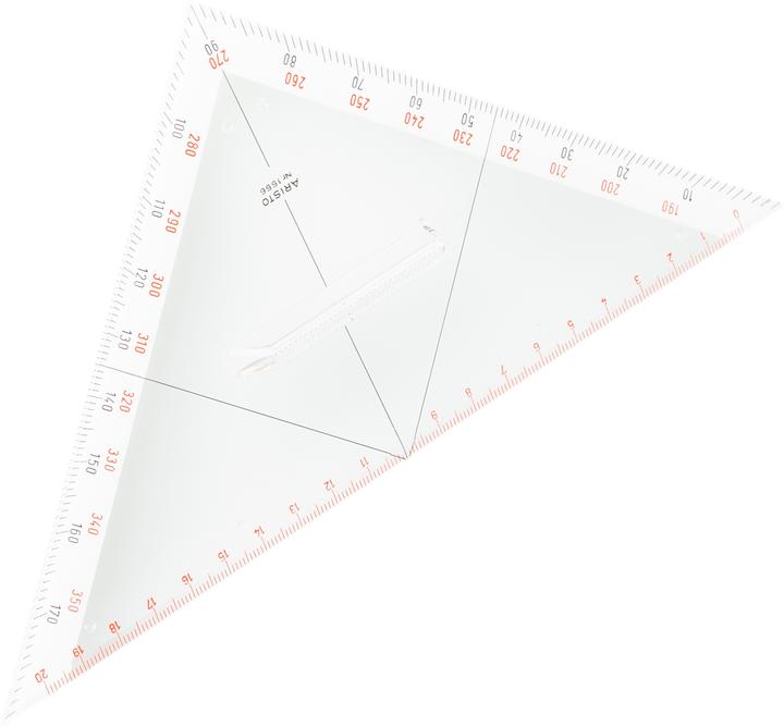 Actual product image Aristo Course triangle with handle (22.50 cm, Plastic)