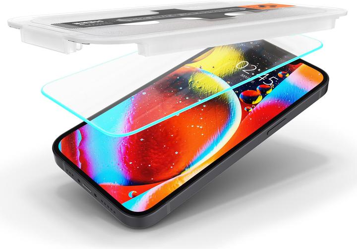 Image du produit Spigen EZ FIT Protecteur d'écran en verre trempé avec cadre de montage Apple iPhone 13 Mini 2pack (2 pièce(s), Apple iPhone 13 mini)
