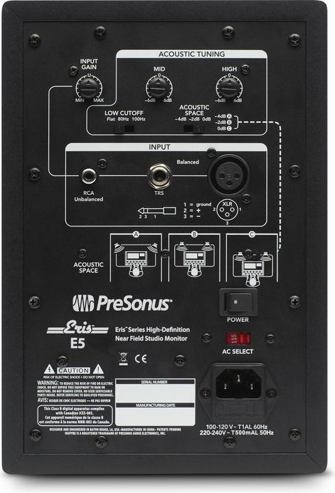 Image du produit PreSonus Eris E5 (Actif, 1 pièce, 1x 80 W)