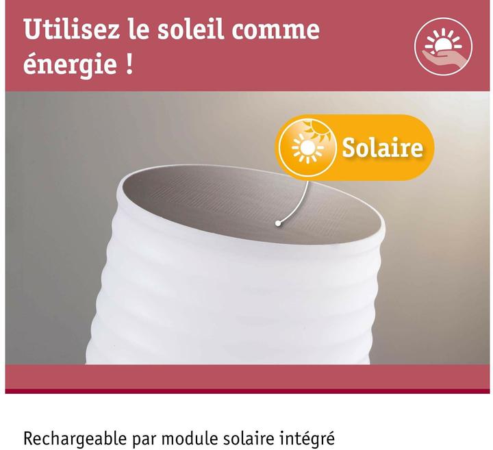 Image du produit Paulmann Lampe de table solaire Ilanga (125 lm, IP44)