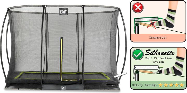 Actual product image Exit Silhouette Ground Rect with safety net (244 cm)