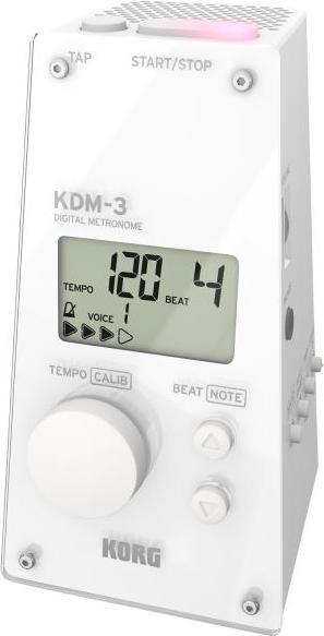 Produktbild Korg Metronom KDM-3 Taktgeber Digital mit 19 Taktarten Weiss mit Tuch