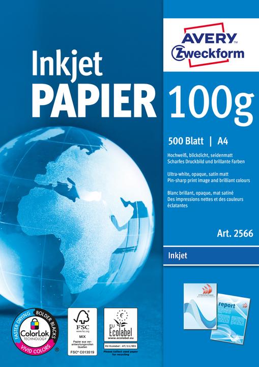 Produktbild Avery Inkjet-Papier (100 g/m², 500 x, A4)