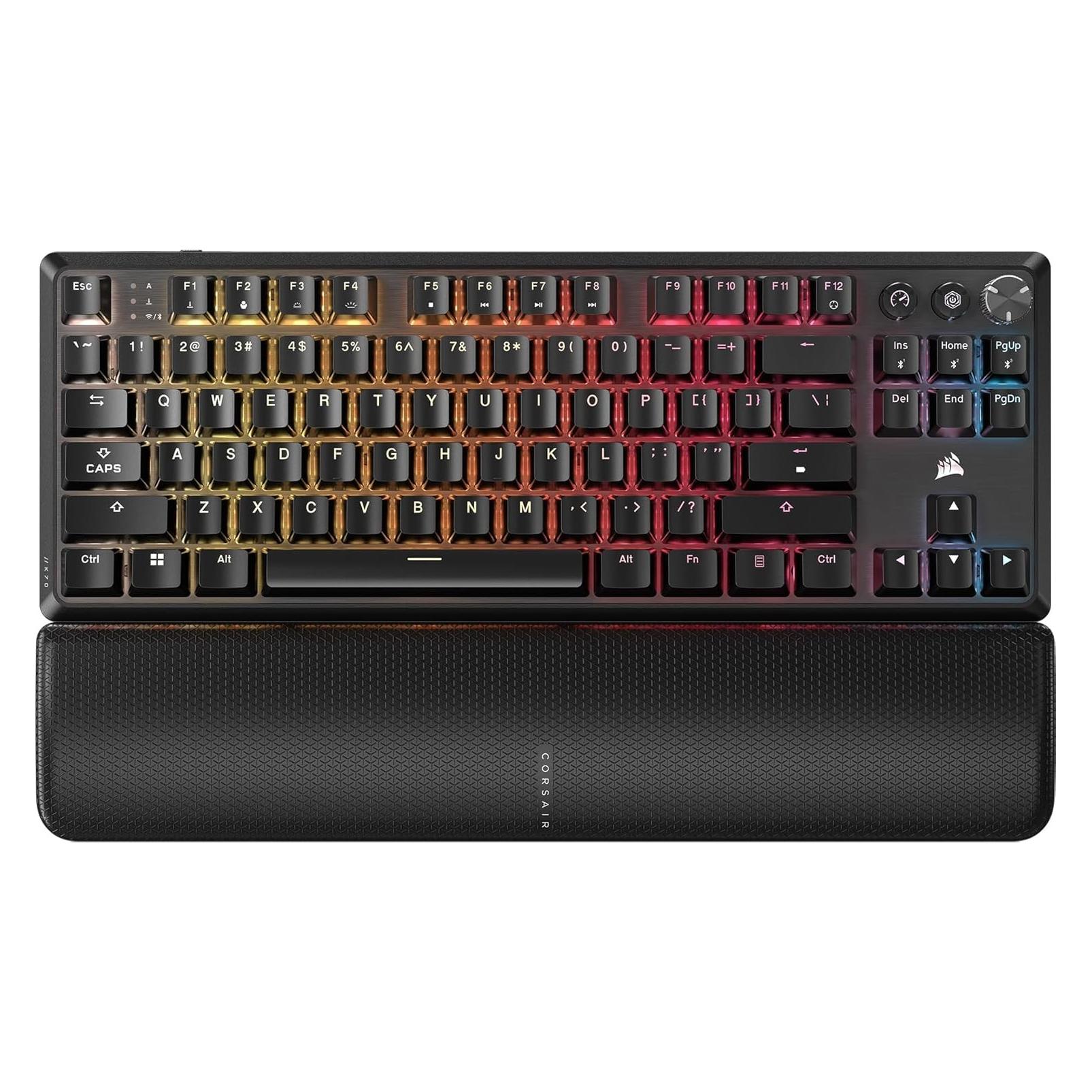 Corsair Tenkeyless Mechanical Gaming Keyboard K70 Core Tkl Gaming Keyboard Wireless Na Black M (Us, Kabelgebunden, Kabellos), Tastatur, Schwarz
