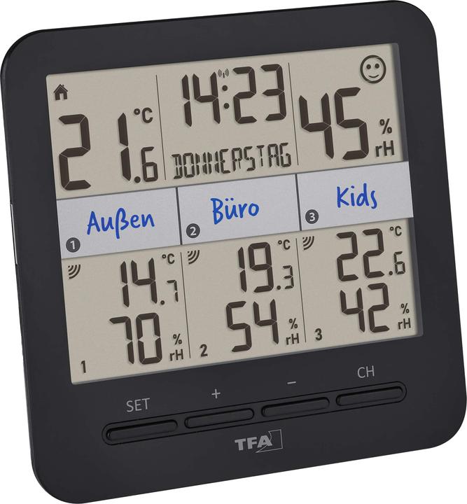 Actual product image TFA 30.3075.01 Wireless thermo/hygrometer Klima@Home 2 Room climate control