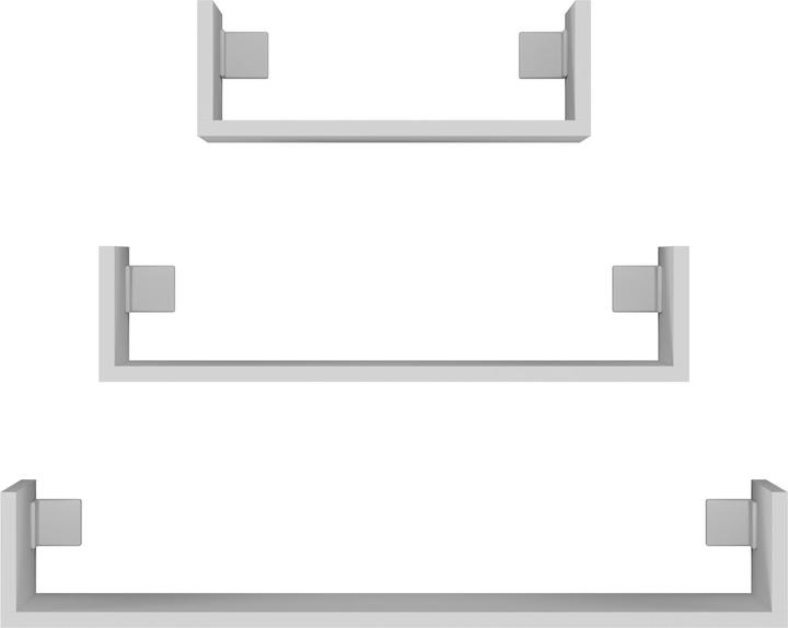 Topeshop MOBI 3P BIEL Étagère Étagère flottante Distributeur mural Étagère à particules Blanc (40 x 20 x 14 cm)