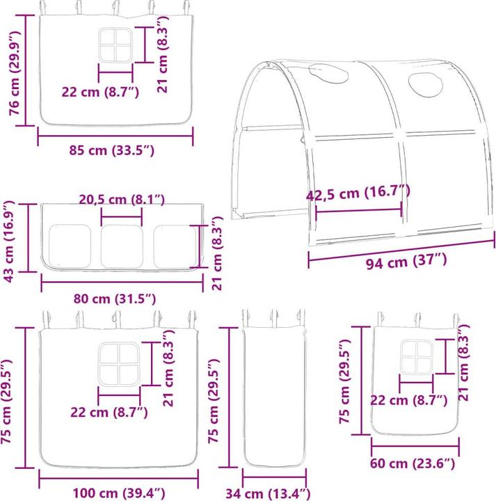 Actual product image vidaXL Inanna (90 x 200 cm)