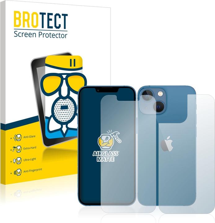 Produktbild BROTECT AirGlass Panzerglasfolie Matt (1 Stück, Apple iPhone 13 mini)