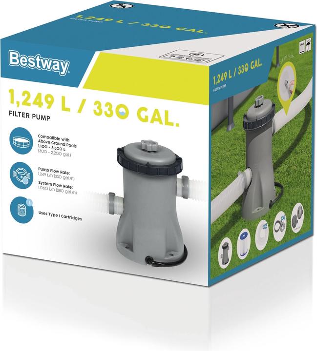 Produktbild Bestway Filterpumpe 2.006 l/h, 40 W