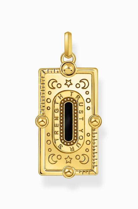 Immagine prodotto Thomas Sabo Ciondolo a catena Snake con smalto nero a freddo e pietre colorate placcato oro (Smalto, Argento 925, Smalto/argento)