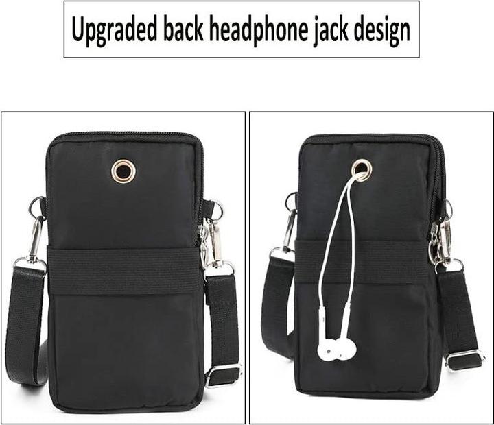 Image du produit Only-Bags.Store Sac à bandoulière pour téléphone portable Sac à bandoulière en similicuir Sac à 3 fermetures à