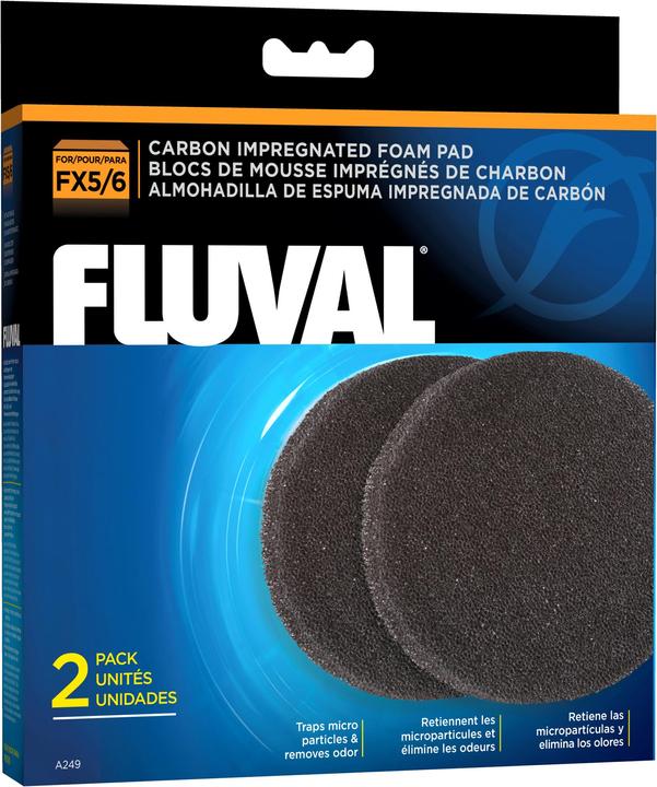 Produktbild Fluval Aktivkohle-Schaumstoff 2 Stk. FX5/FX4/FX6 (1000 l, Aussenfilter, Süsswasser)