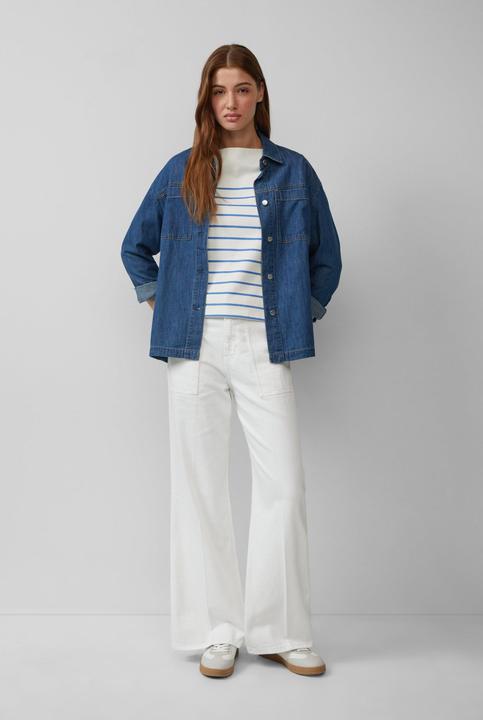 Produktbild S.Oliver Sweatshirt Geringeltes Sweatshirt mit U-Boot-Ausschnitt (46)