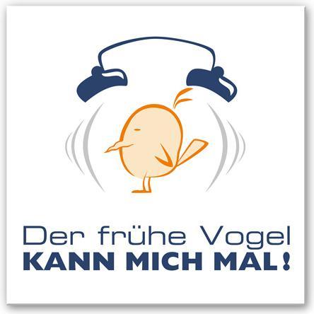 Produktbild Trenddeko Der frühe Vogel kann mich mal 2 (20 x 20 cm)
