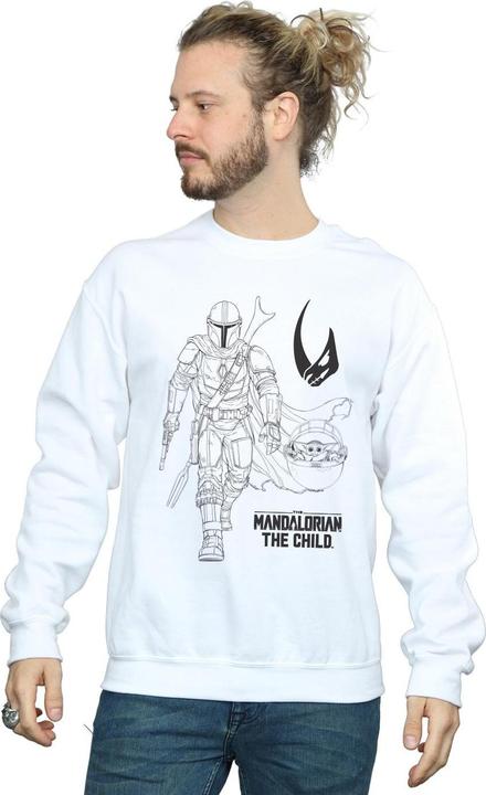 Actual product image Star Wars Mens The Mandalorian Clan Of Two Sweatshirt (5XL)