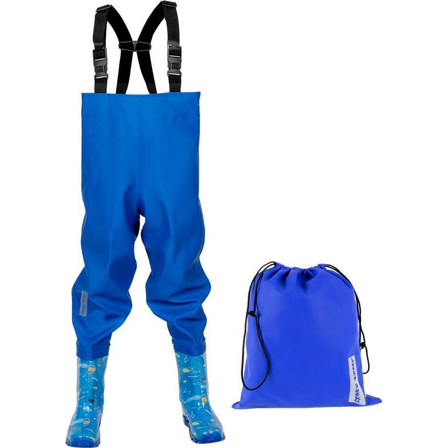 Dönges, Jungen, Outdoorhose, Kinder-Wathose, EN 343, blau, Grösse 28/29 (W28/L29), Blau, W28/L29