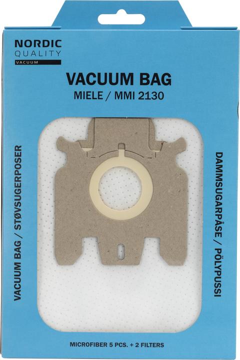 Image du produit Deltaco MMI 2130 Vacuum cleaner bags, 5 bags + 2 filters (5 x)