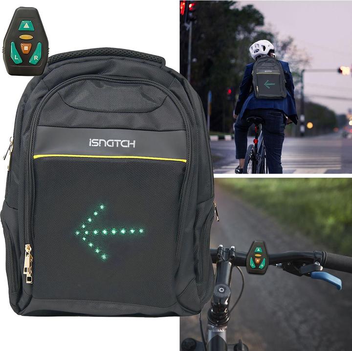 Immagine prodotto iSnatch Zaino con indicatore LED per computer portatili, nero (24 l)