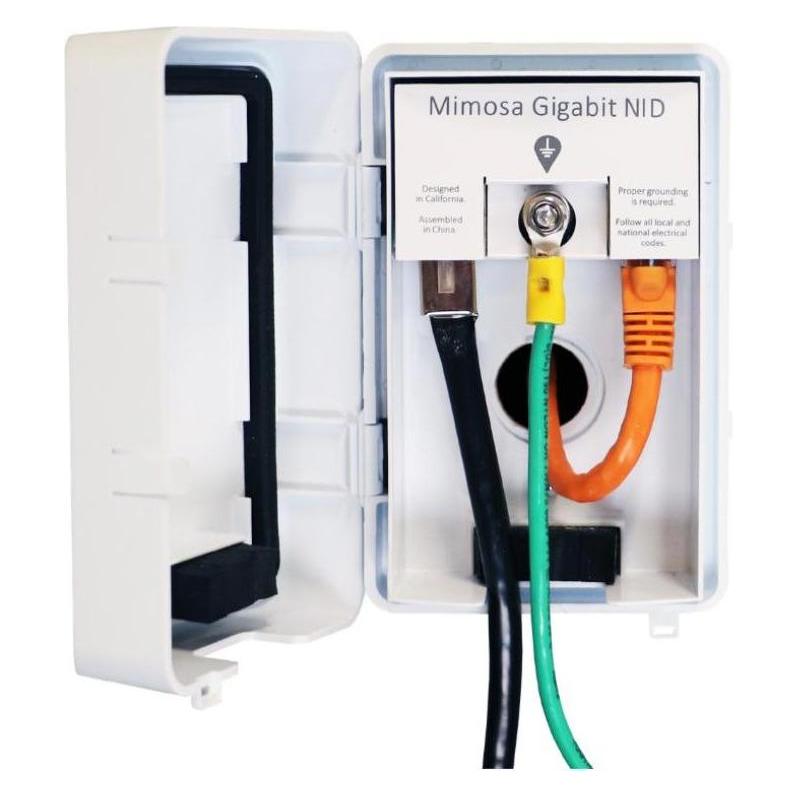 Mimosa Networks 100-00039(NID) – Dispositivo Di Interfaccia Di Rete Gigabit Con Protezione ESD E Punto Di Terra, Impermeabile