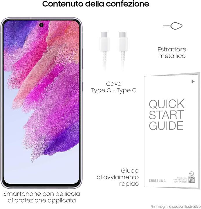 Actual product image Samsung Galaxy S21 FE 5G EU (128 GB, Lavender, 6.40", Dual SIM, 5G)
