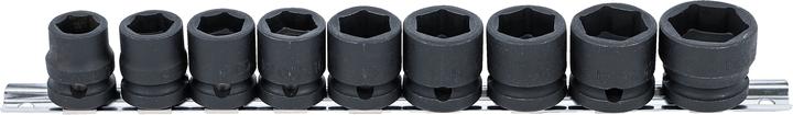 Produktbild BGS Kraft-Steckschlüssel-Einsätze Sechskant, extra flach 12,5mm (1/2") SW 13-24mm 9tlg (12.5 mm)