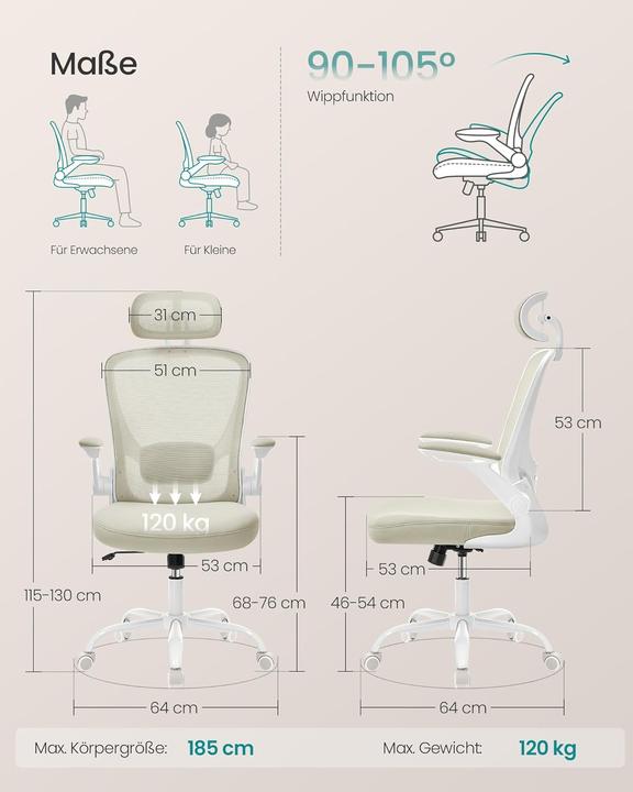 Songmics Ergonomic swivel chair