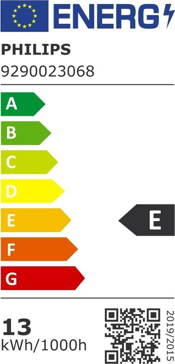 Label énergétique Philips Ampoule 13 W (100 W) E27 blanc chaud (E27, 13 W, 1521 lm, 6 x, E)