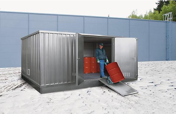 Image du produit kaiserkraft Conteneur de stockage pour produits dangereux pour l'eau, isolé contre le froid (2400 l)