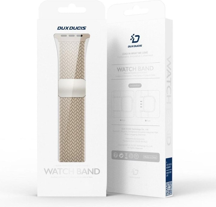 Actual product image Dux Ducis Mixture Pro Strap Apple Watch 38mm/40mm/41mm - Grey (38 mm, 40 mm, 41 mm, Nylon, Apple Watch Series 2, Apple Watch Series 1, Apple Watch Series 3, Apple Watch Series 4, Apple Watch Series 5, Apple Watch Series 6, Apple Watch Series 7, Apple Watch Series 8, Apple Watch Series 9, Apple Watch SE)