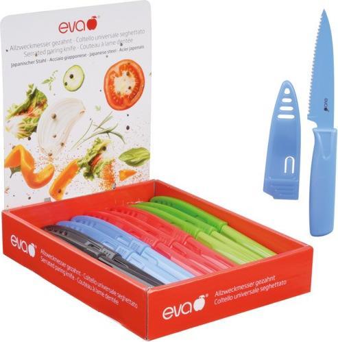 EVA Gemüsemesser gezackt 4 Farben (8 cm)