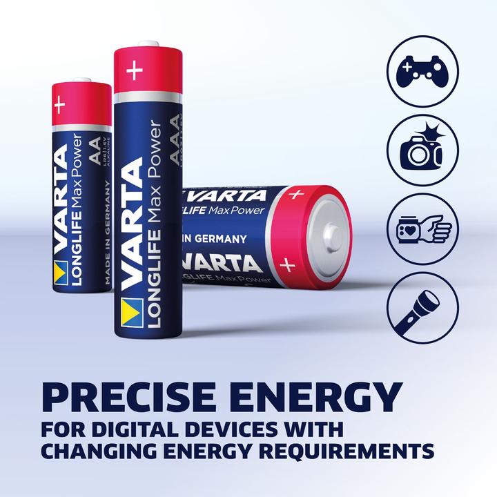 Produktbild Varta Longlife Max Power (1 Stk., 9V Block, 580 mAh)