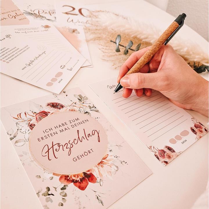Actual product image Eulentaler Milestone cards pregnancy flowers
