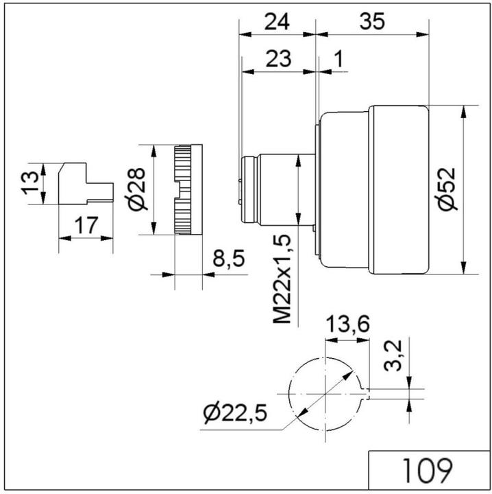Produktbild Werma Signaltechnik Signalsummer 109.010.75 109.010.75 Pulston 24 V/AC, 24 V/DC 80 dB