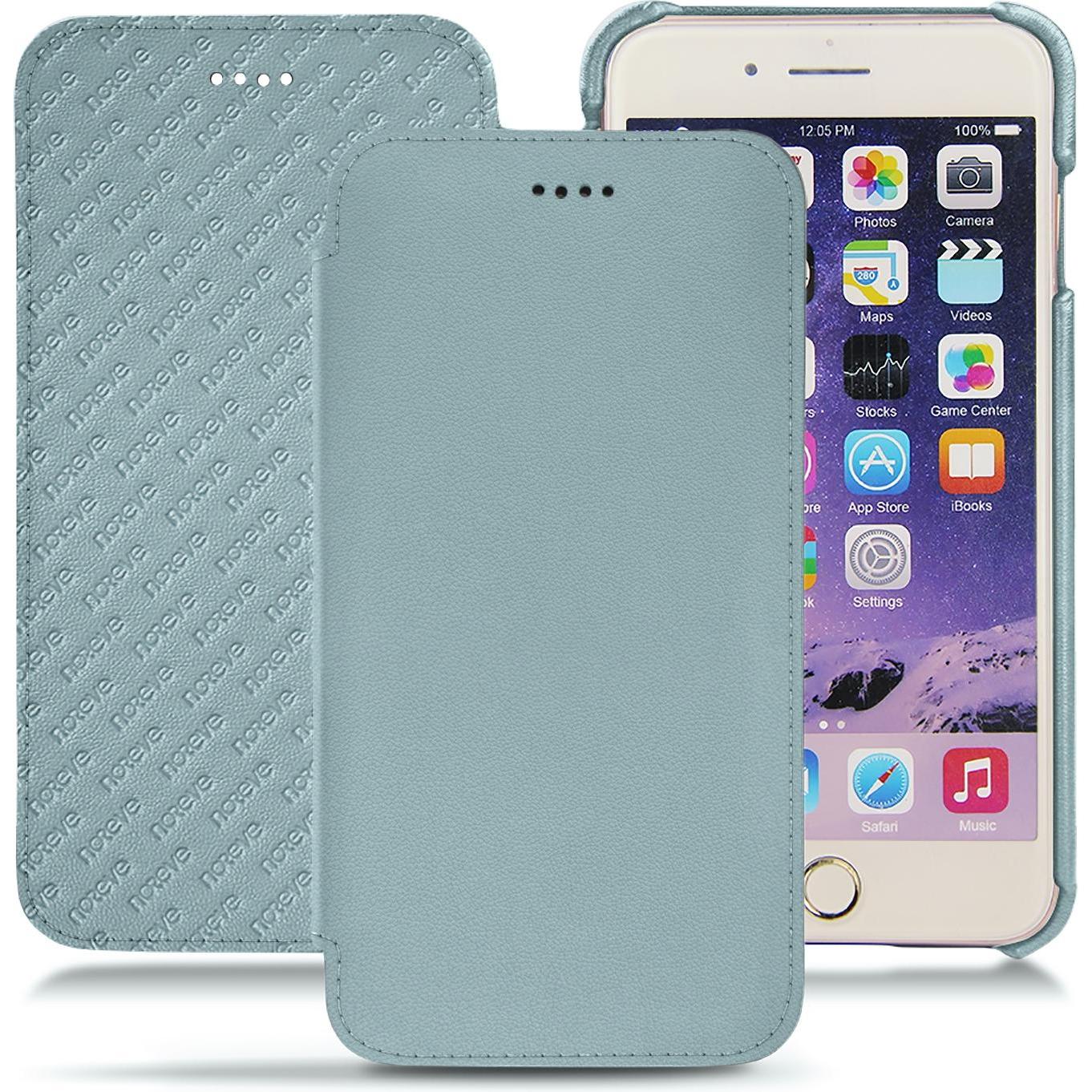 Noreve Lederschutzhülle horizontal (Apple iPhone 7 Plus), Smartphone Hülle, Blau