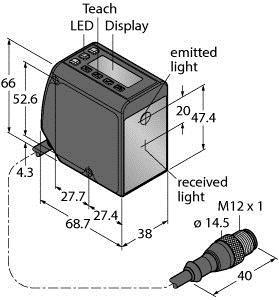 Produktbild Turck Opto Sensor Lasermesssystem LTF12IC2LDQP (Sensor)