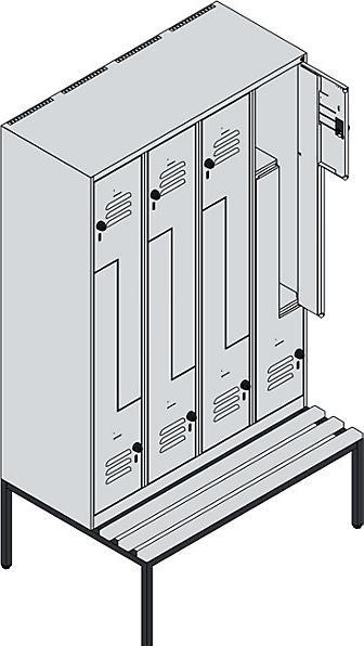 Produktbild C+P Z-Spind Classic PLUS Sitzbank (120 cm, 212 cm)