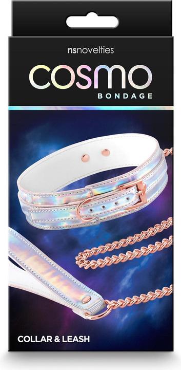 Produktbild NS Novelties Cosmo Bondage Halsband & Leine Regenbogen