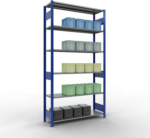 Immagine prodotto Schulte Lagertechnik Sistema di scaffalature di base senza viti MULTIplus150 con ripiani di lunghezza