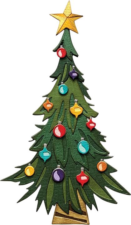 Actual product image Sizzix Thinlits punching stencil "Trim a Tree Colourize by Tim Holtz"