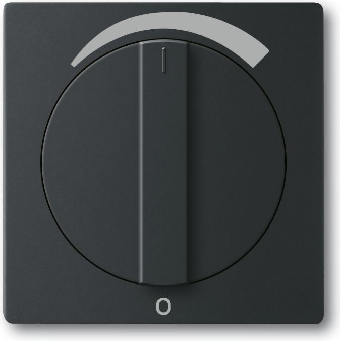 Thumbnail - Busch-Jaeger Zentralscheibe mit Drehgriff, mit 2CKA001710A3892, Taster + Schalter, Schwarz