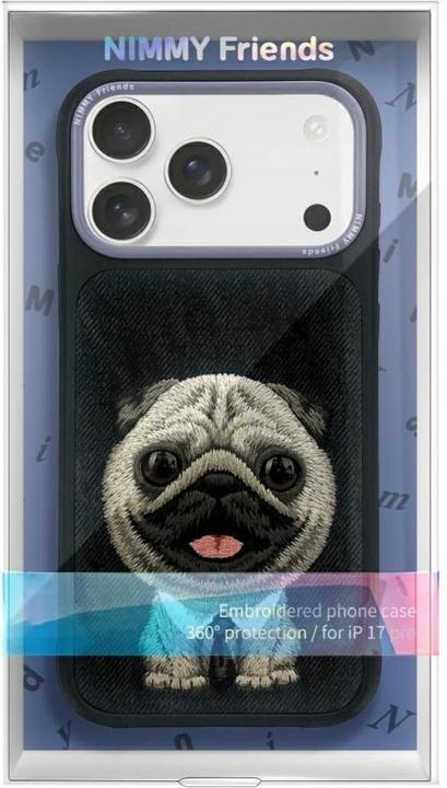 Productafbeelding Nimmy Etui Big Eyed Pet 2.0 Dog do iPhone 17 Pro Max czarny (Apple iPhone 17 Pro Max)