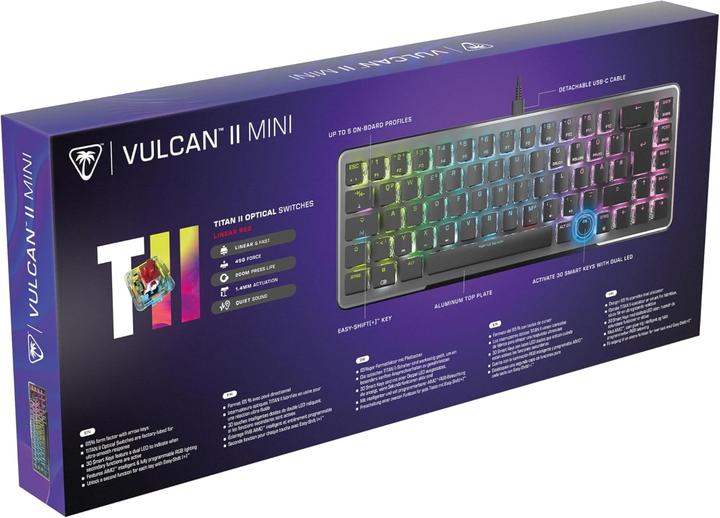 Actual product image Turtle Beach Vulcan II Mini Black, Red Switch, DE Layout (DE, Cable)