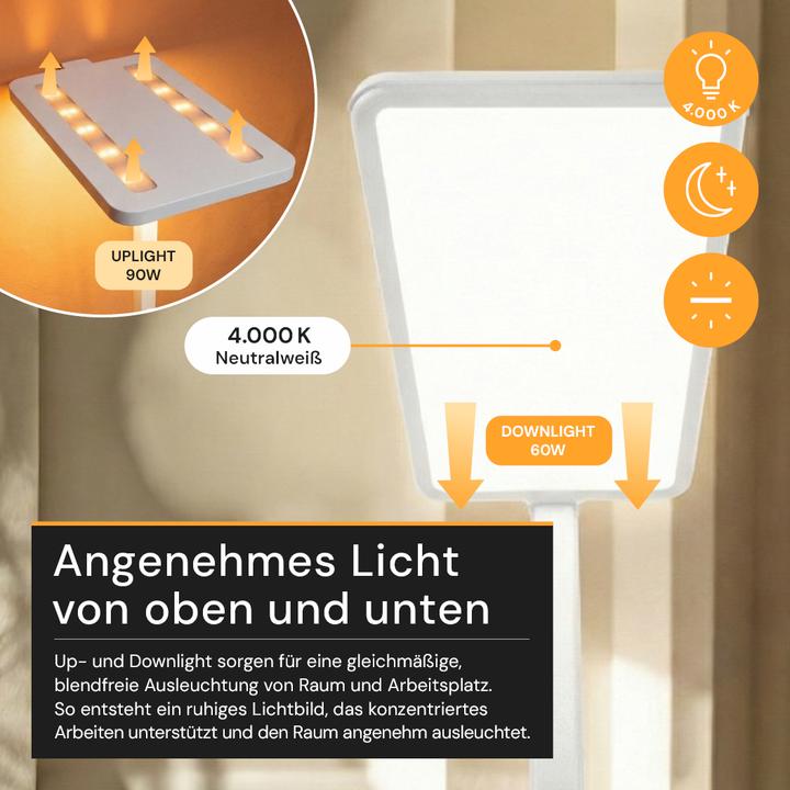 Produktbild Enovalite LED Büro-Stehleuchte Up&Down mit Sensor