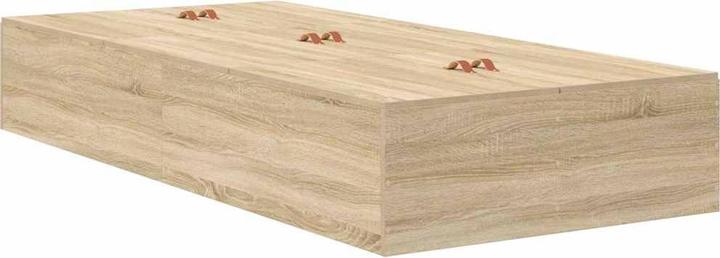 Produktbild vidaXL Bettgestell mit Stauraum Sonoma Eiche 120x200 cm (120 x 200 cm)