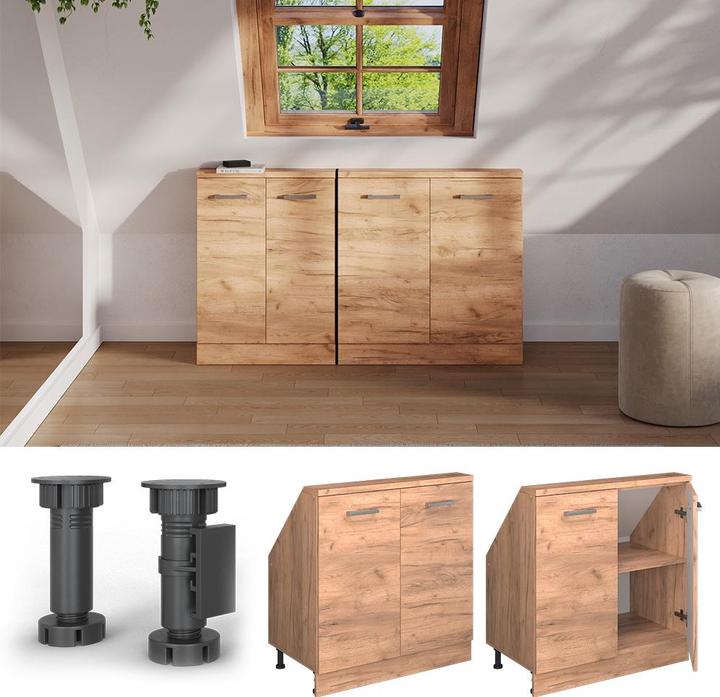 Produktbild Vicco Küchenschrank für Dachschrägen R-Line (80 x 46 x 81.60 cm)
