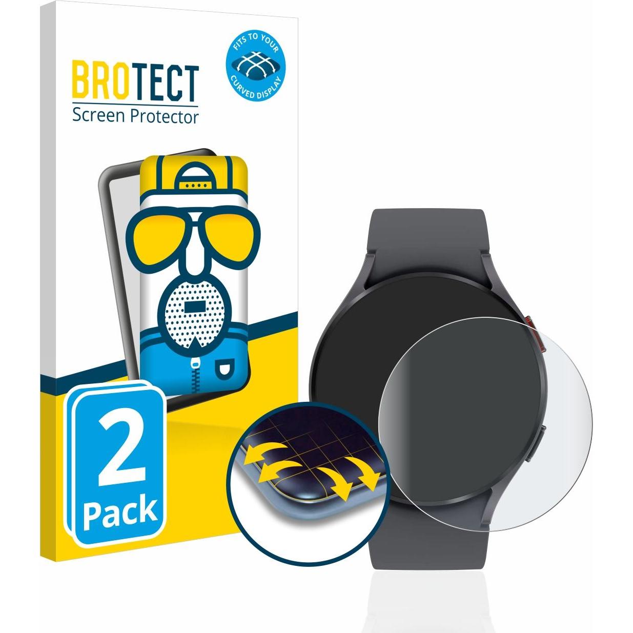 BROTECT Full-Cover Displayschutz Matt, Smartwatch Schutzfolie, Grau