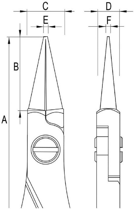 Actual product image Futuro BRW Round-nose electronics pliers (135 mm)