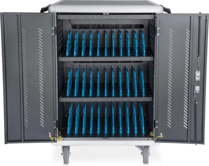 Image du produit Digitus Armoire de charge mobile, 15.6", USB-C 30 stations de charge, PDU, ventilateur, 1260 x 824 x 650 mm