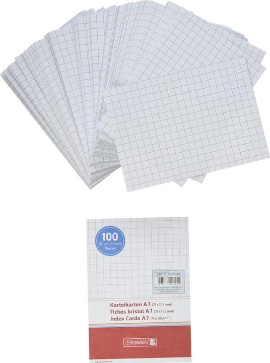 Immagine prodotto Brunnen Schede di indice A7 al quadrato (A7, 100x, 180 g/m²)