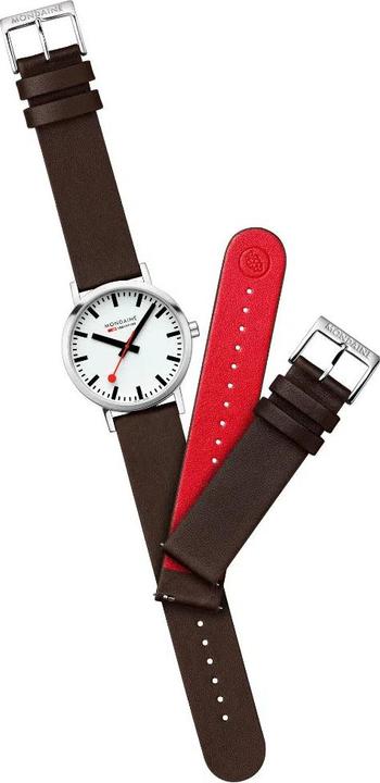 Actual product image Mondaine Classic - Vegan poliert (Analogue wristwatch, Swiss made, 40 mm)